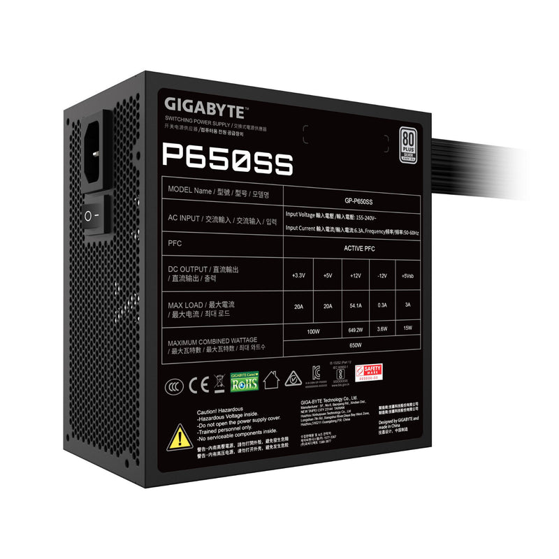 Gigabyte P650SS 650W 80 Plus Silver ATX 3.0 Power Supply