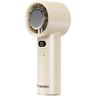 Verbatim Ice Touch Handheld Fan USB-C White Silver Cooling Disc