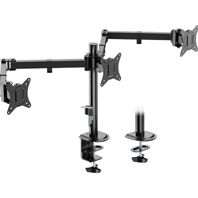 VonHaus Triple Monitor Stand for 17-27" Screens VESA Desk Mount