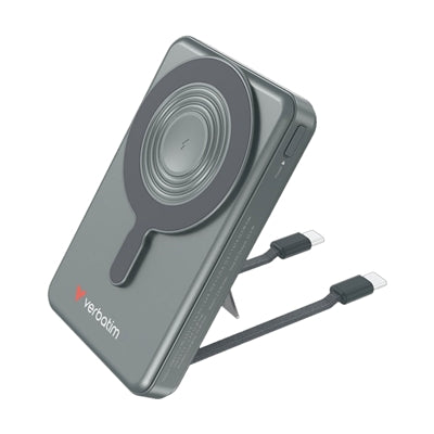 Verbatim Charge & Go 10000mAh MagSafe Power Bank with Display Grey