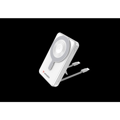 Verbatim 10,000mAh MagSafe Power Bank 22.5W USB-C Built-in Cables