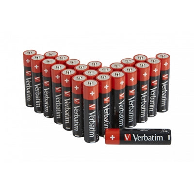 Verbatim AAA Alkaline Batteries 24 Pack LR03 1.5V Long Life Bulk