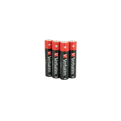 Verbatim AAA Alkaline Batteries 1.5V 4 Pack LR03