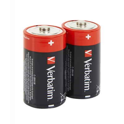Verbatim C Alkaline Batteries 2 Pack LR14 1.5V High Power Cells