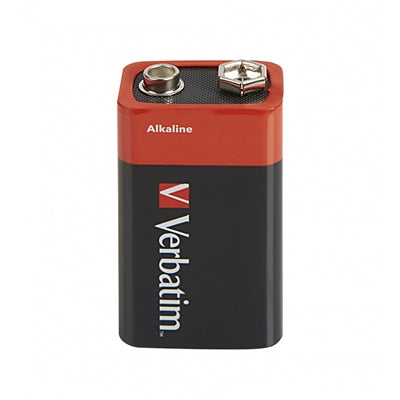 Verbatim 9V Alkaline Battery 6LR61 Smoke Alarm Power 1 Pack