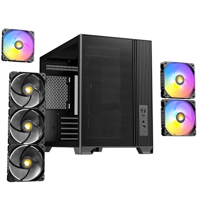 Antec FLUX M Mini Tower PC Case – 6 Fans, USB-C, Tempered Glass - IT Supplies Ltd