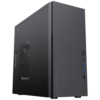 CiT Course Micro ATX Case Black USB 3.0 Aluminium Finish