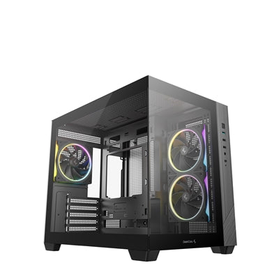 DeepCool CG330 3F ARGB Micro-ATX Dual Chamber Case Black