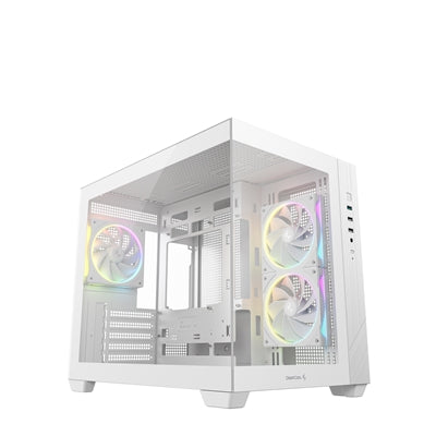 DeepCool CG330 3F ARGB Micro-ATX Case White with 3 ARGB Fans