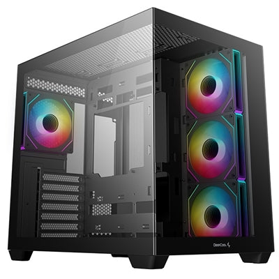DeepCool CG530 4F Black Mid-Tower Case | ARGB, Tempered Glass, Airflow - IT Supplies Ltd
