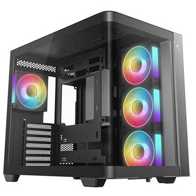 DeepCool CG530U 4F Mid Tower Case ARGB Glass ATX USB-C Black