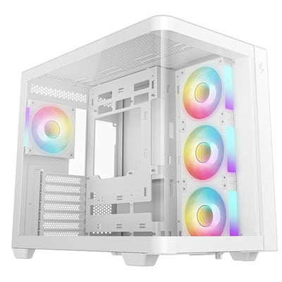 DeepCool CG530U 4F WH Mid Tower Case ARGB Glass ATX USB-C