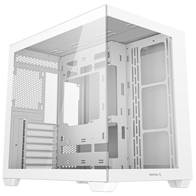 DeepCool CG530 White Case | Dual-Chamber, Tempered Glass, High Airflow - IT Supplies Ltd