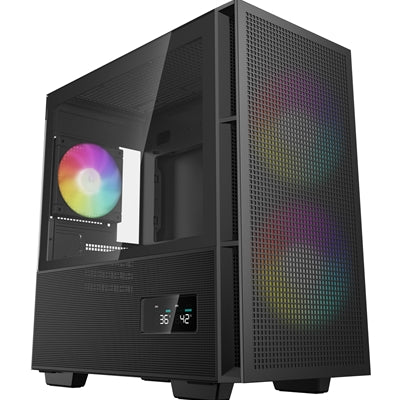 DeepCool CH360 Digital ARGB Airflow Micro ATX Gaming Case Black
