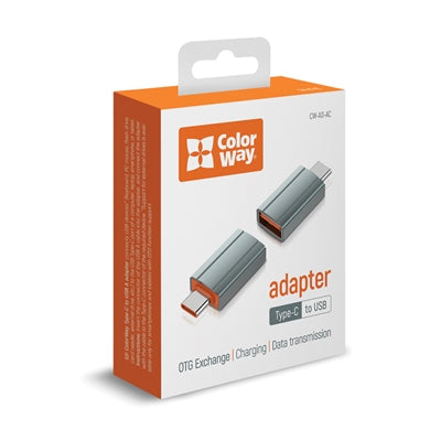 ColorWay USB-A to USB-C Adapter 3A Grey – Fast Charge & Sync - IT Supplies Ltd