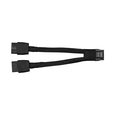 12VHPWR 12+4-Pin to 2×8-Pin PCIe 5.0 GPU Power Cable 10cm Braided - IT Supplies Ltd