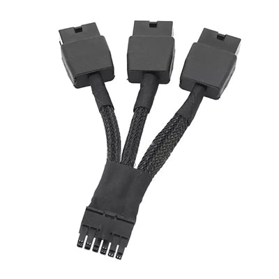12VHPWR 12+4-Pin to 3×8-Pin PCIe 5.0 GPU Power Cable 10cm Braided - IT Supplies Ltd