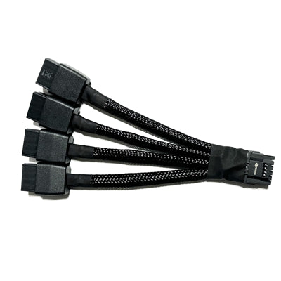 Replacement 12VHPWR PCIe 5.0 to 4x 8-Pin 10cm Braided GPU Power Cable - IT Supplies Ltd