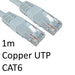 RJ45 (M) to RJ45 (M) CAT6 1m White OEM Moulded Boot Copper UTP Network Cable - IT Supplies Ltd