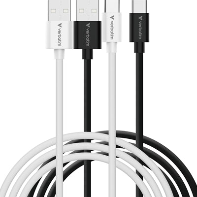 Verbatim USB-A to USB-C Cable 18W 1m (2 Pack) Fast Charge