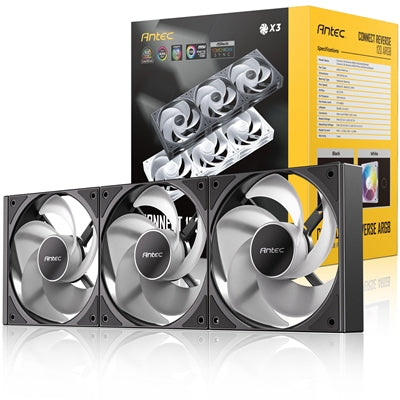 Antec Connect 120 ARGB Reverse 3-Pack – PWM, RGB, Reverse Airflow