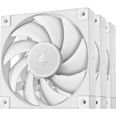 DeepCool FD12 120mm Case Fan 3-Pack White – PWM, Quiet, High Airflow - IT Supplies Ltd