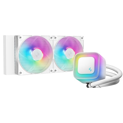 DeepCool LE240 V2 White 240mm Liquid CPU Cooler – Dual ARGB Fans, Quiet Pump - IT Supplies Ltd