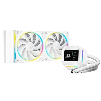 DeepCool LM240 White 240mm AIO Cooler IPS Display ARGB