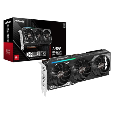 ASRock RX 9070 Challenger CL 16G – 16GB GDDR6, Dual Fan, 2520 MHz - IT Supplies Ltd