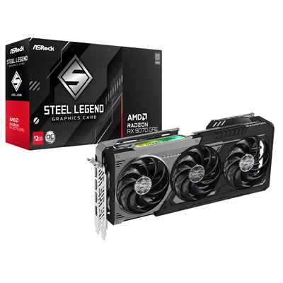 ASRock RX 9070 GRE Steel Legend 12GB OC Triple Fan GPU