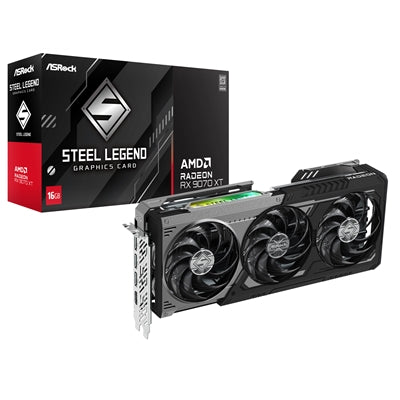 ASRock RX 9070 XT Steel Legend Dark 16GB GDDR6 Graphics Card