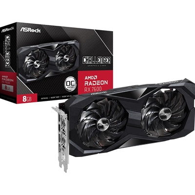 ASRock Radeon RX 7600 Challenger OC 8GB GDDR6 Graphics Card