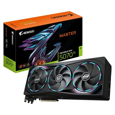 RTX 5070 Ti AORUS MASTER 16G – GDDR7, LCD, RGB, 2588 MHz - IT Supplies Ltd