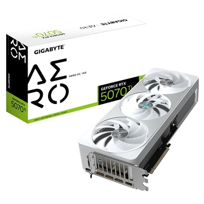 Gigabyte RTX 5070 Ti AERO OC 16G - 16GB GDDR7, PCIe 5.0, White - IT Supplies Ltd