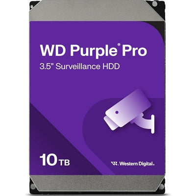 WD Purple Pro 10TB Surveillance HDD – 7200RPM, 512MB Cache, AI-Ready