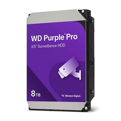 WD Purple Pro 8TB SATA Surveillance HDD | 7200RPM AI Ready