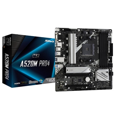 ASRock A520M Pro4 AM4 Micro-ATX DDR4 Motherboard