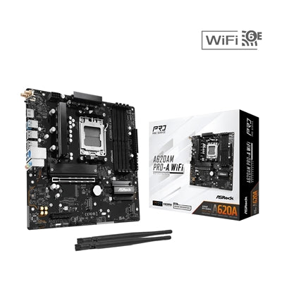 ASRock A620AM Pro-A WiFi AM5 Motherboard, DDR5, WiFi 6E, 2.5G LAN - IT Supplies Ltd