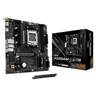 ASRock A620AM-X WiFi AMD AM5 Motherboard – DDR5, 2.5G LAN, USB-C - IT Supplies Ltd