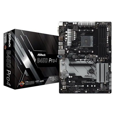 ASRock B450 Pro4 R2.0 AM4 ATX Motherboard – Dual M.2, HDMI, USB-C - IT Supplies Ltd