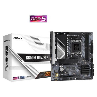 ASRock B650M-HDV/M.2 AM5 Micro ATX Motherboard DDR5 PCIe 5.0