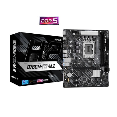 ASRock B760M-H2/M.2 Intel LGA1700 DDR5 Micro-ATX Motherboard