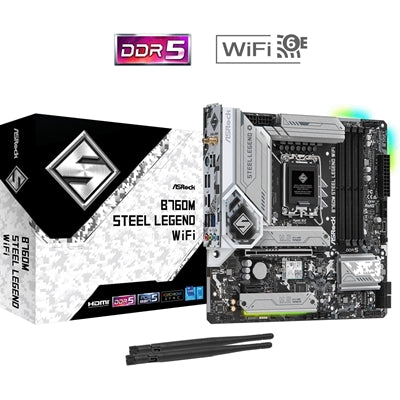 ASRock B760M Steel Legend WiFi DDR5 mATX LGA1700 Motherboard - IT Supplies Ltd