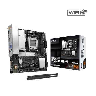 ASRock B850M Rock WiFi AM5 DDR5 mATX Motherboard WiFi 6E