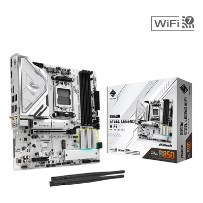 ASRock B850M Steel Legend WiFi | AM5, DDR5, PCIe 5.0, M.2, USB-C, Wi-Fi 7 - IT Supplies Ltd