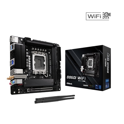ASRock B860I WiFi LGA1851 Mini-ITX DDR5 PCIe 5.0 Motherboard
