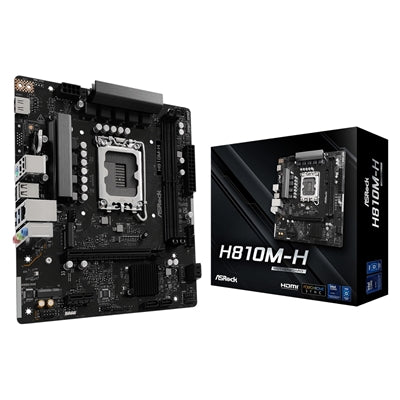 ASRock H810M-H Intel 1851 Motherboard DDR5 M.2 WiFi 2.5Gb LAN - IT Supplies Ltd