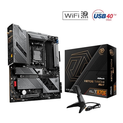 ASRock X870E TAICHI LITE AMD AM5 Socket Motherboard, E-ATX, 4x DDR5 Slots, 4x M.2 Sockets, 3x USB-C Port, Fitted I/O Shield, 5GbE LAN, Wi-Fi 7, 1x HDMI Port / 2x USB-C (USB4) - IT Supplies Ltd