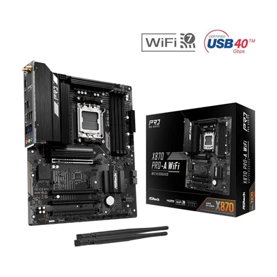 ASRock X870 Pro-A WiFi AMD AM5 Motherboard – DDR5, Wi-Fi 7, USB4 - IT Supplies Ltd