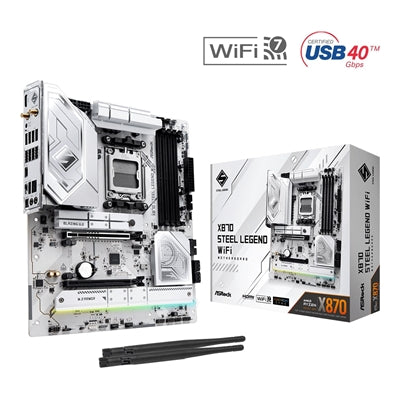 ASRock X870 Steel Legend WiFi AM5 ATX DDR5 WiFi 7 Motherboard